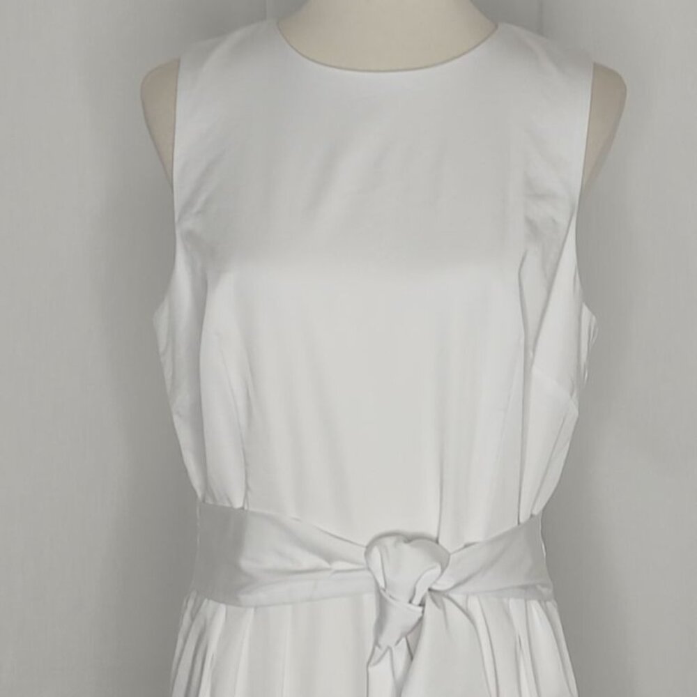 Antonio Melani Jumpsuit 12 White Sleeveless Wide Leg Crew Neck Adelaide - Picture 5 of 10